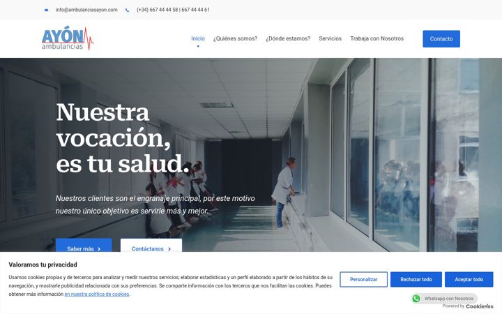 Screenshot of ambulanciasayon.com