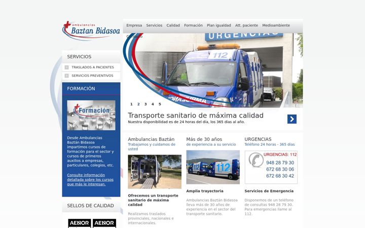 Screenshot of ambulanciasbb.com