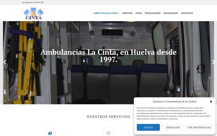 Screenshot ta' ambulanciaslacinta.com