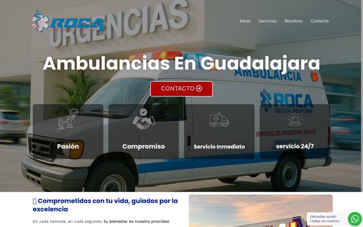 Screenshot of ambulanciasroca.com