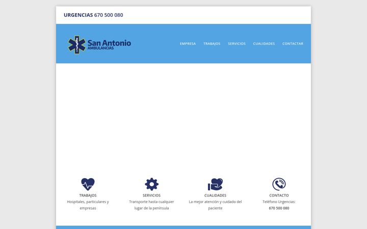 Screenshot of ambulanciassanantonio.com