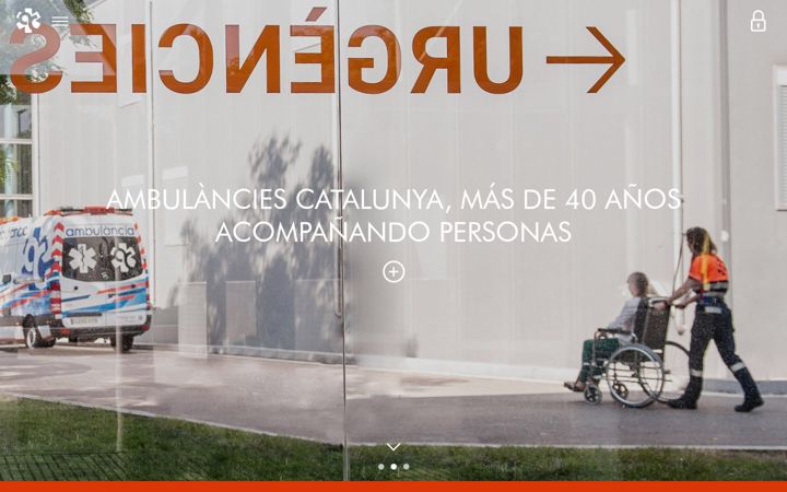 Skærmbillede af ambulanciescatalunya.com