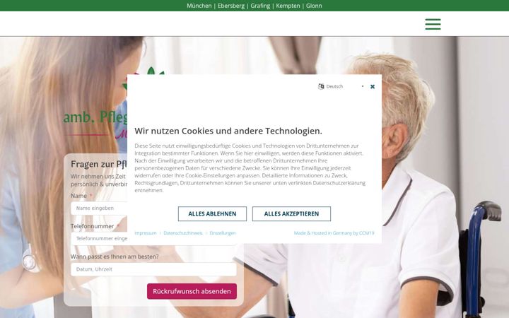 Screenshot of ambulant-schneider.de