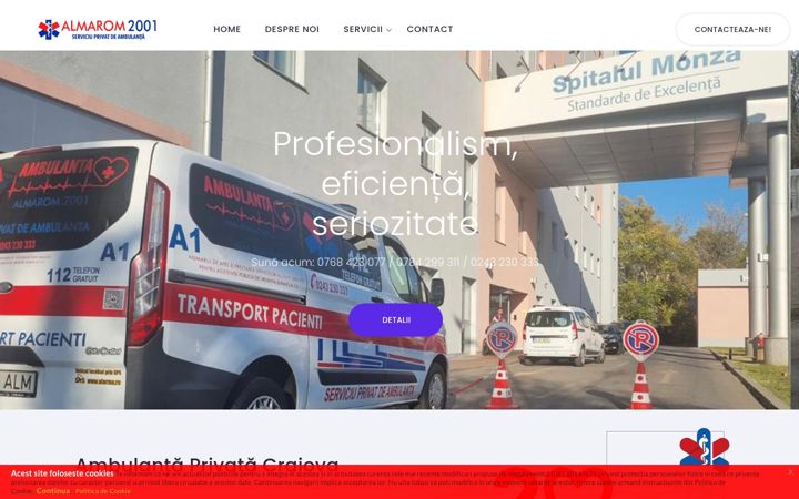 Screenshot van ambulantaprivatacraiova.ro