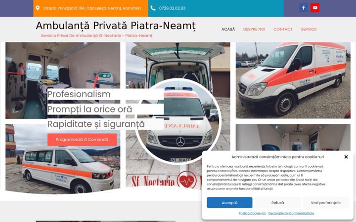 Skærmbillede af ambulantaprivataneamt.ro
