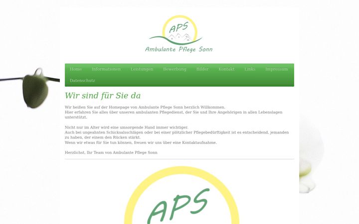 Screenshot of ambulante-pflege-sonn.de