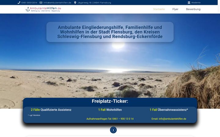 Skjermbilde av ambulantehilfen.de