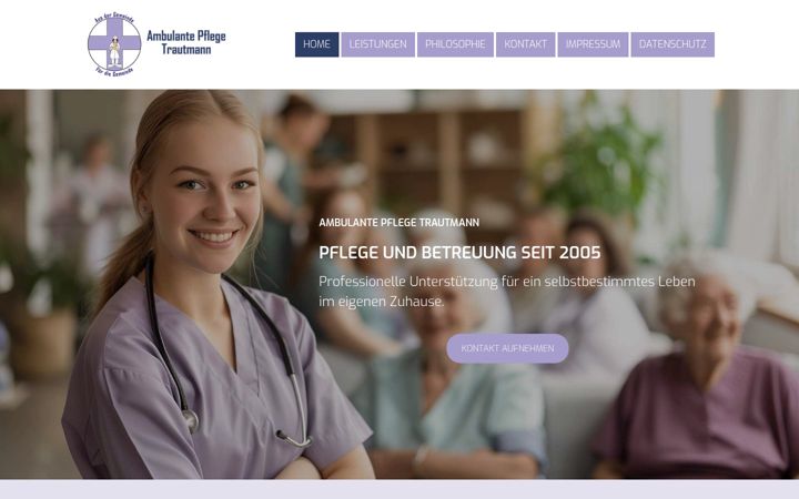 Screenshot of ambulantepflege-trautmann.de