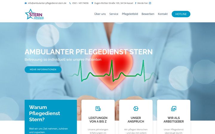 Screenshot of ambulanter-pflegedienst-stern.de