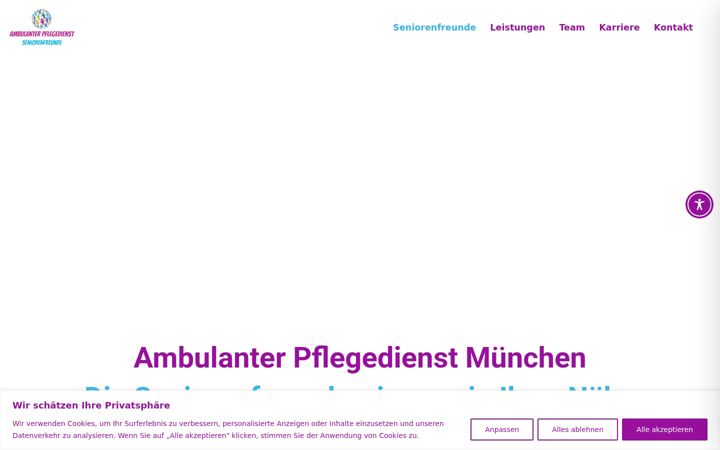 Captură de ecran a ambulanterpflegedienst-seniorenfreunde.de