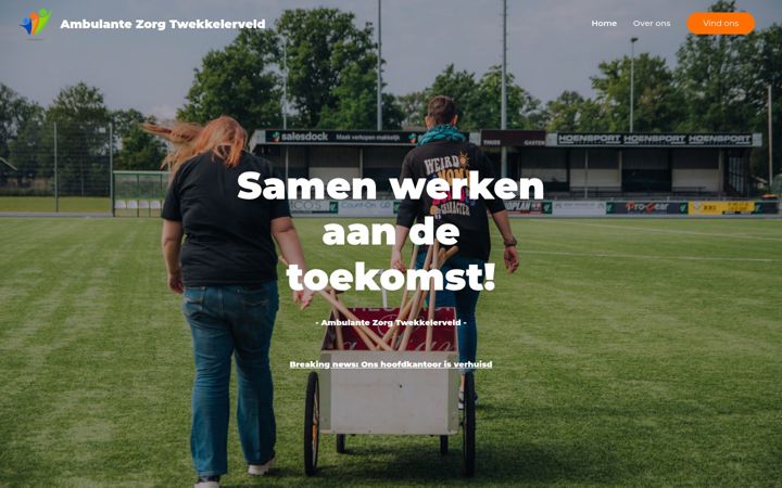 Captură de ecran a ambulantezorgtwekkelerveld.nl
