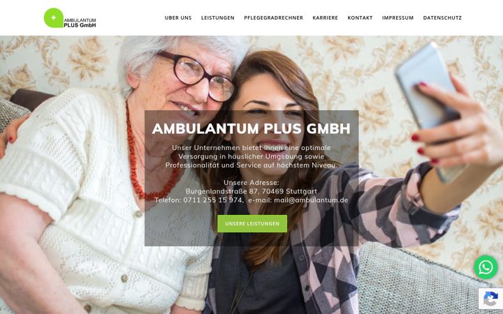 Screenshot of ambulantum-stuttgart.de