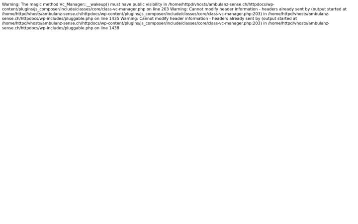 Screenshot of ambulanz-sense.ch