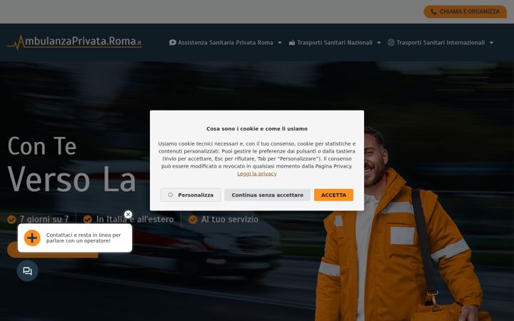 Screenshot of ambulanzaprivata.roma.it