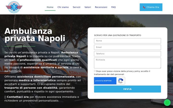 Zrzut ekranu ambulanzaprivatanapoli.it