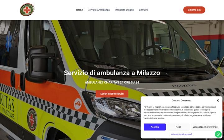 Zrzut ekranu ambulanzecharitas.it
