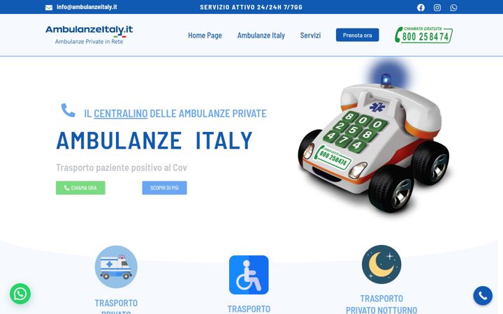 Screenshot of ambulanzeitaly.it