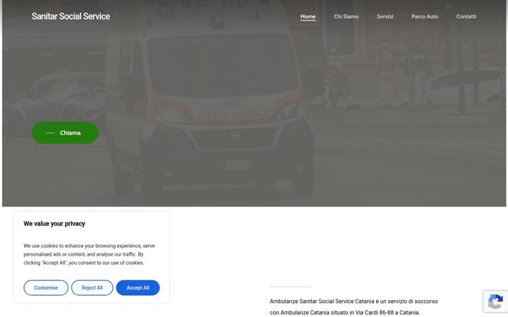 Screenshot von ambulanzesanitar.it