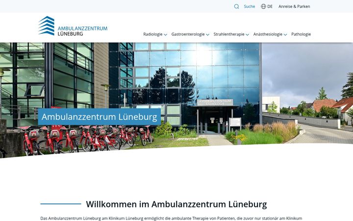 Screenshot of ambulanzzentrum-lueneburg.de