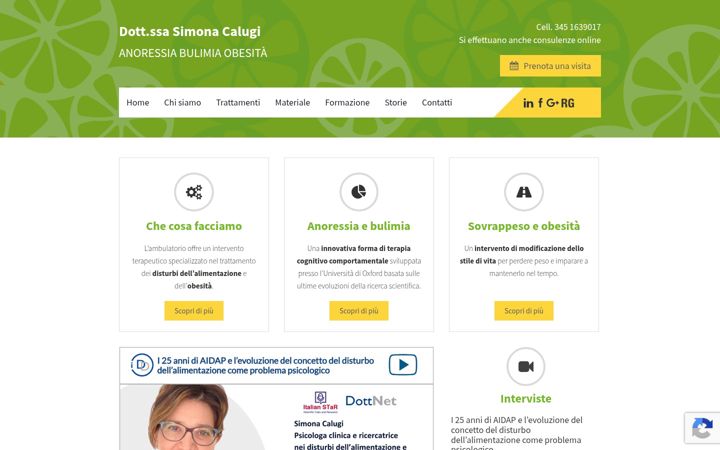 Screenshot of ambulatorioanoressiabulimiaobesita.it