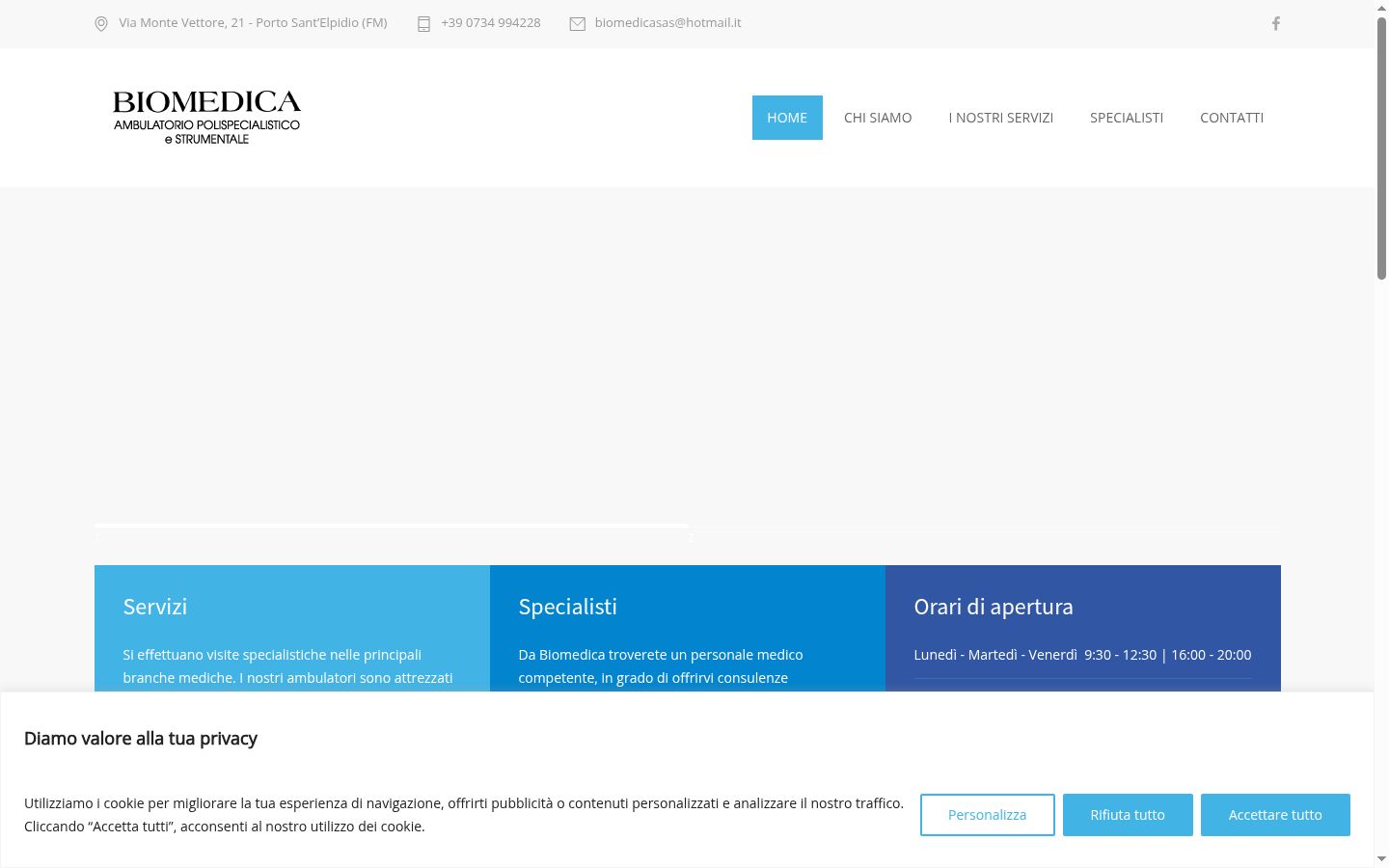 Screenshot des Einwilligungsbanners vor jeglicher Interaktion
