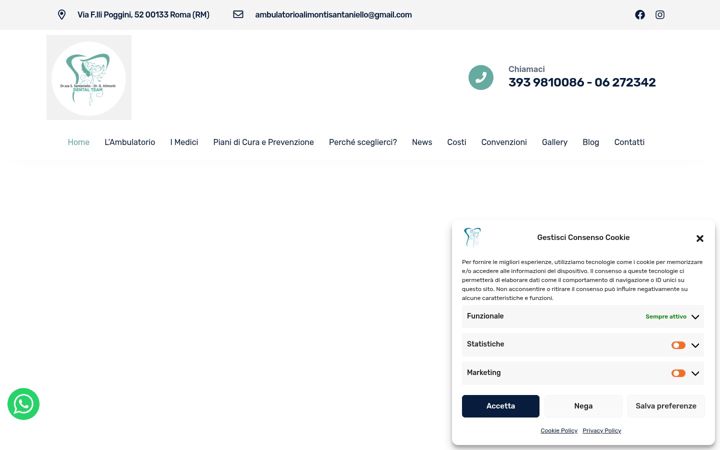 Screenshot of ambulatoriodentisticosantanielloalimonti.it