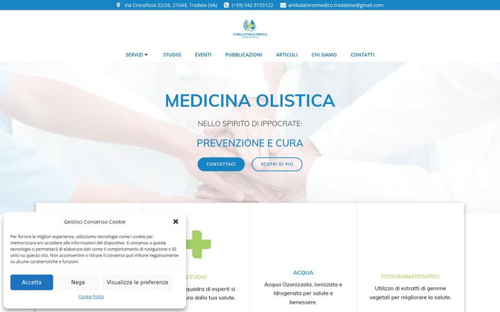 Screenshot van ambulatoriomedicotradatese.it