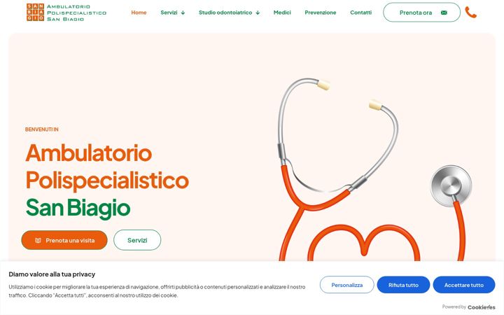 Screenshot of ambulatoriosanbiagio.com
