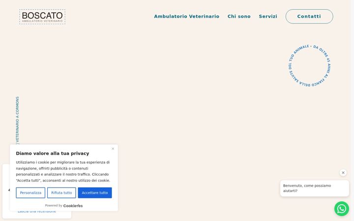 Screenshot of ambulatorioveterinarioboscato.it