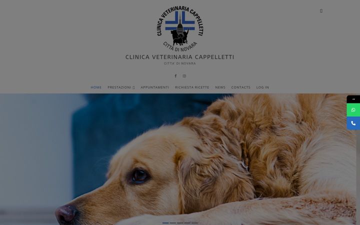 Screenshot του ambulatorioveterinariocappelletti.it