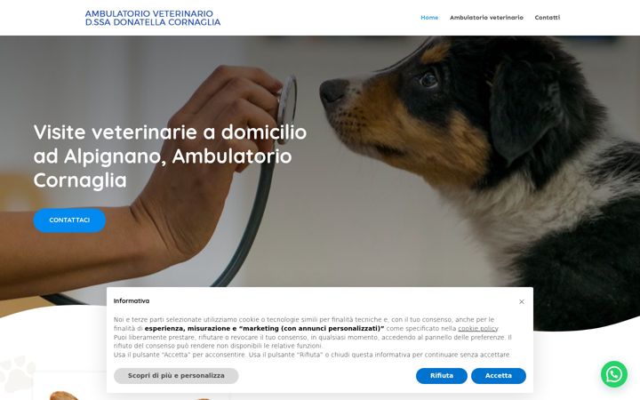 Screenshot di ambulatorioveterinariocornaglia.it