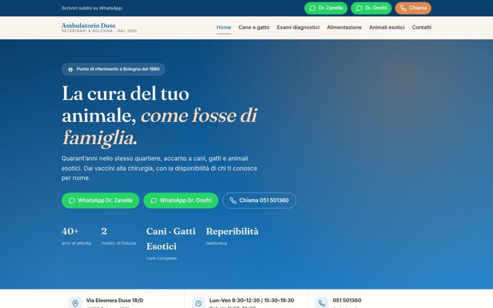 Screenshot of ambulatorioveterinarioduse.com