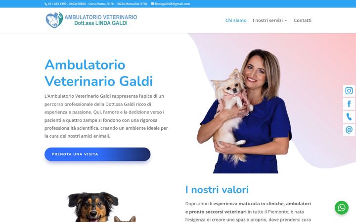 Screenshot του ambulatorioveterinariolindagaldi.it