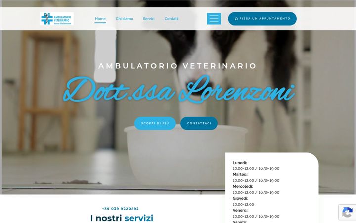 Screenshot του ambulatorioveterinariolorenzoni.com