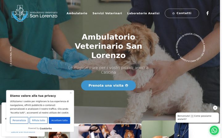 Screenshot of ambulatorioveterinariopaoletti.it