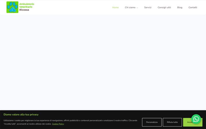 Screenshot van ambulatorioveterinarioricossa.it