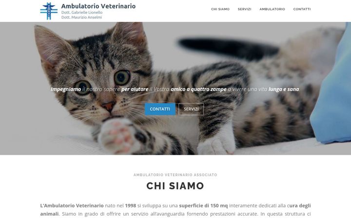 Екранна снимка на ambulatorioveterinarioverona.it
