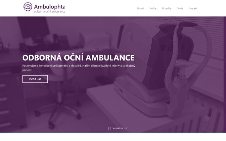 Képernyőkép: ambulophta.cz
