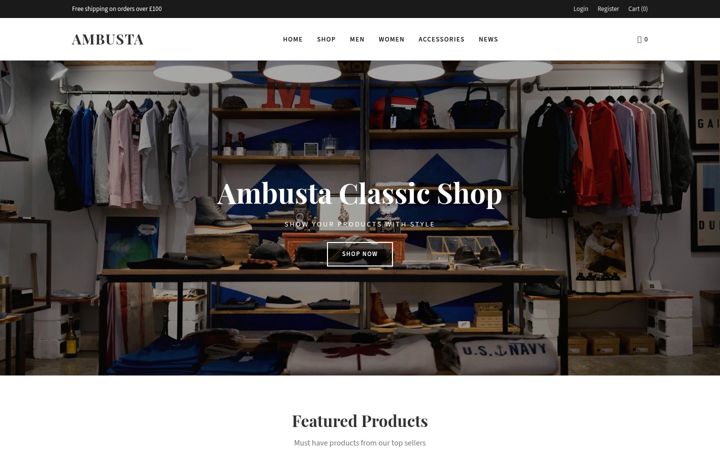 Screenshot van ambusta.com