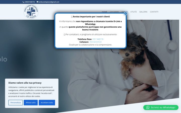 Screenshot of ambuvetlapieve.it