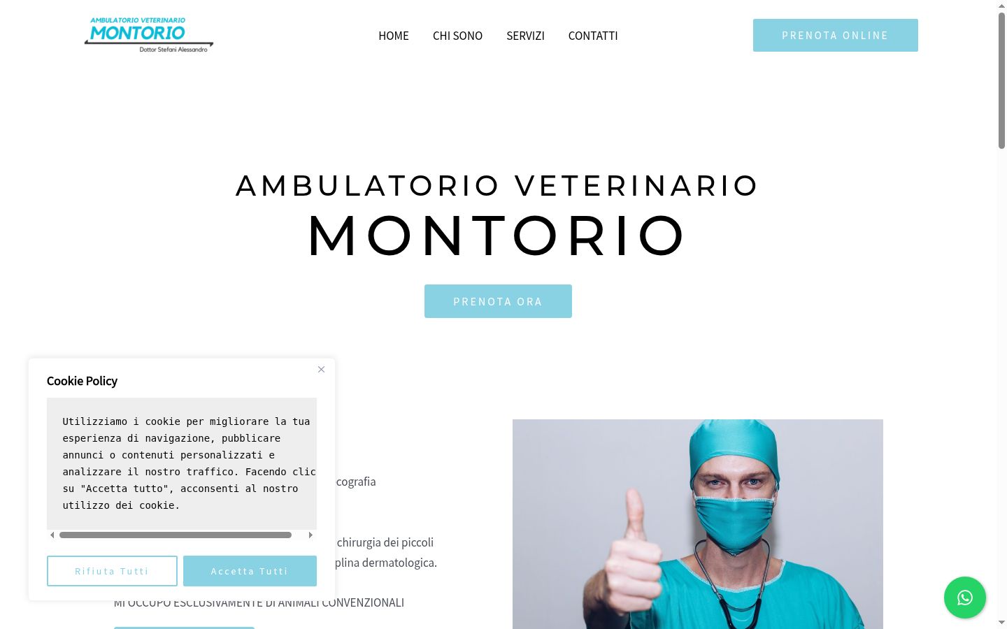 Captura de pantalla del banner de consentimiento mostrado antes de cualquier interacción