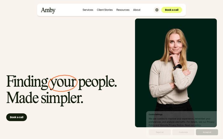 Screenshot of amby.com