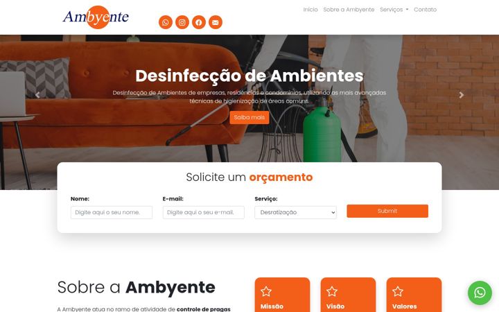 Ekrano kopija ambyente.com.br