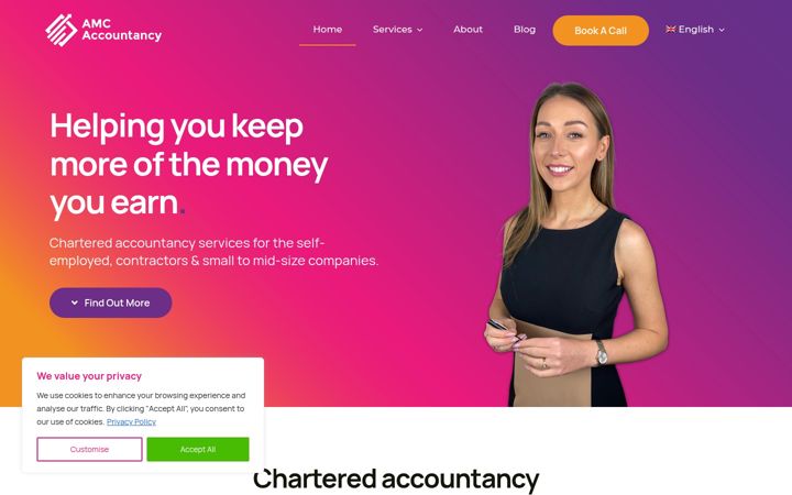 Екранна снимка на amc-accountancy.co.uk
