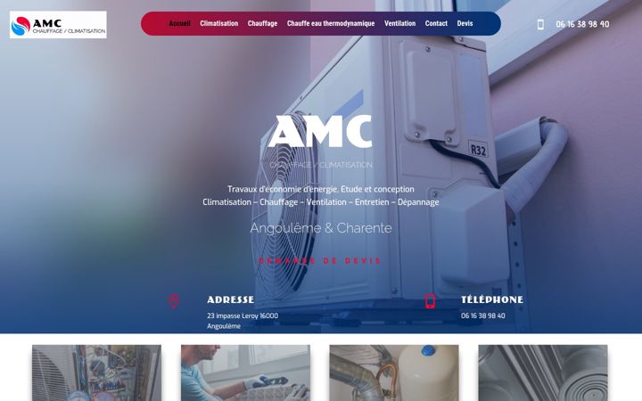 Screenshot of amc-climatisation-angouleme.fr
