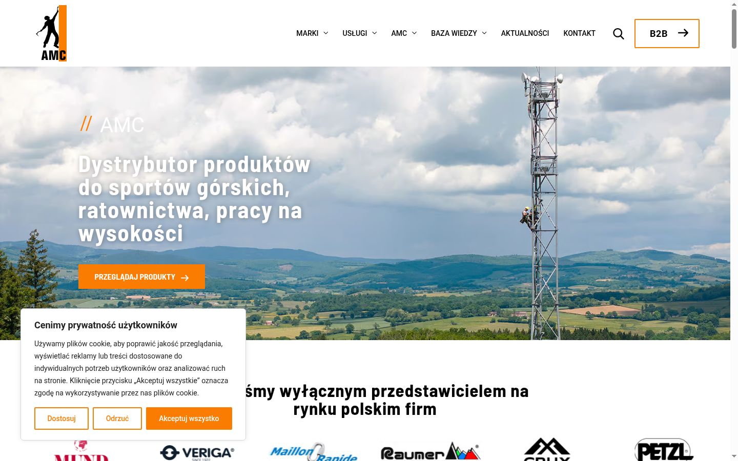 Zrzut ekranu banera zgody wyświetlanego przed jakąkolwiek interakcją