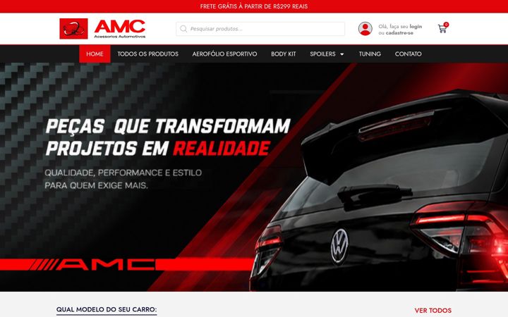 Zrzut ekranu amcacessorios.com.br