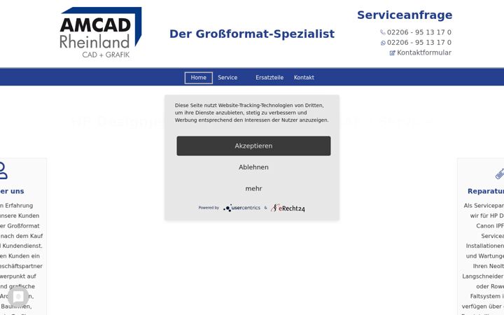Ekrano kopija amcad-rheinland.de