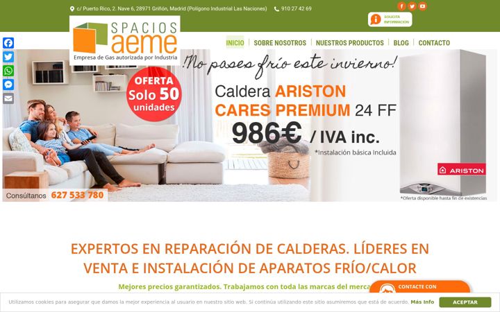 Screenshot of amcalderas.es