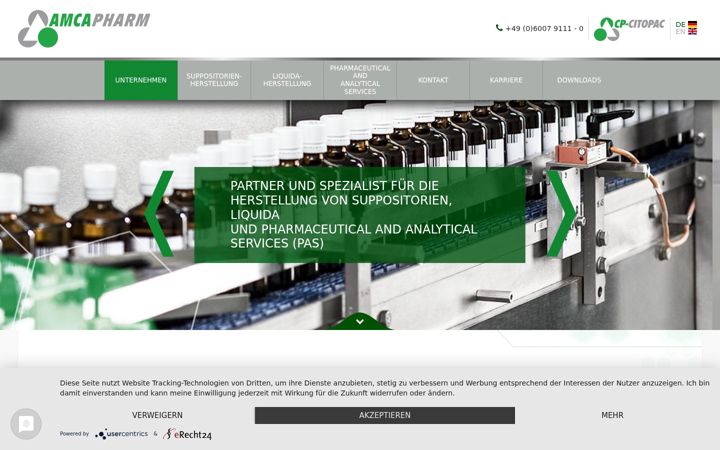 Screenshot of amcapharm.com